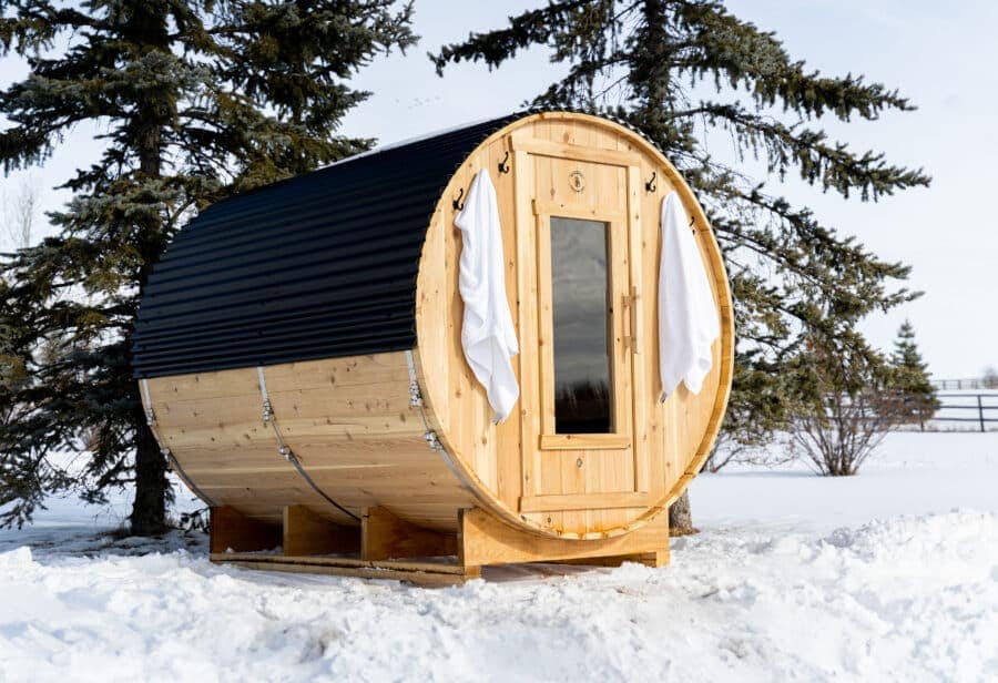 BnB Barrels 6 Person Cedar Barrel Sauna 8ft